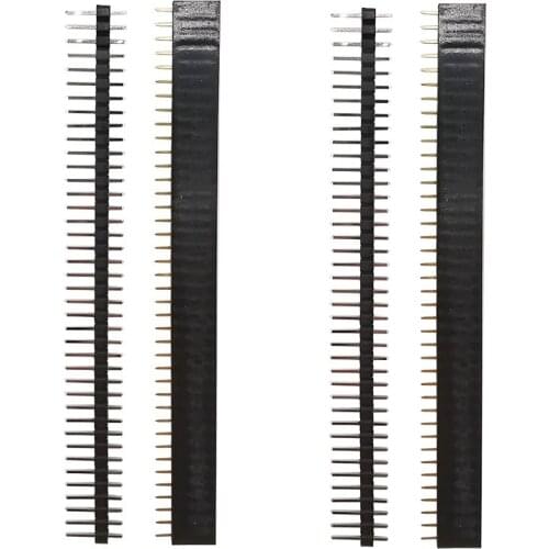 10Pair/20Pcs 40Pin 2.54 mm Single Row Male Female Breakable Pin Header PCB JST Connectors Pitch 2.54mm 1x40 Plug Jack Adapter