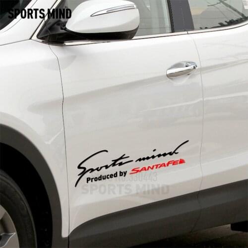 10 Pieces Customizable Vinyl Waterproof Car Decal Sticker Car Styling Exterior Accessories For Hyundai Santa Fe Accessories
