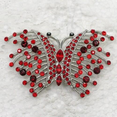 12pcs/lot Wholesale Crystal Rhinestone Marquise Butterfly Pin brooches C101905
