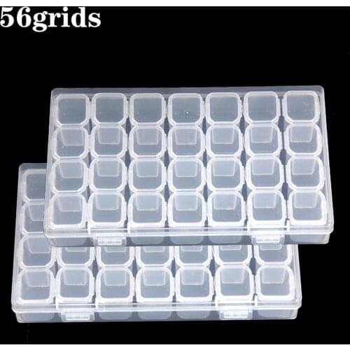 2pack 28grids Storge Box 5D Diamond Painting Storge Box Embroidery Accessories Jelwery Medcine Box Container Cross Stitch Kits