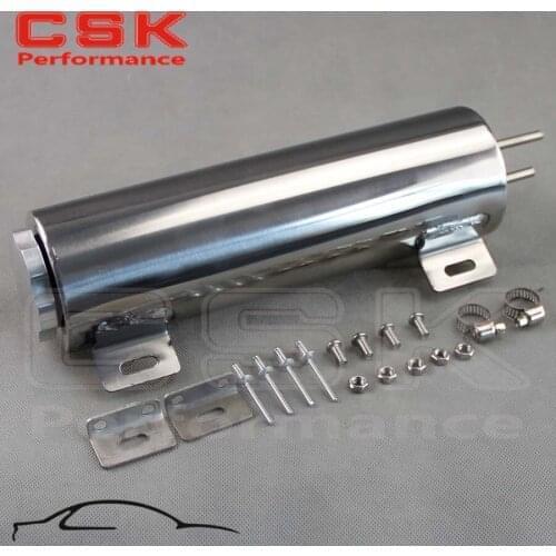 3" x 10" 3 x10 Polished Stainless Steel 34 oz Radiator Over Flow Tank Overflow SBC BBC