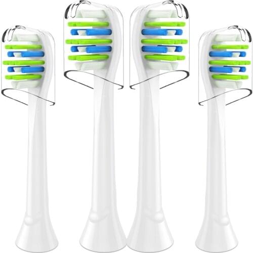 4Pcs Toothbrush Heads with Caps Fit for Philips Sonicare Toothbrush HX6780 HX6781 HX6902 HX6910 HX6911 HX9044 HX6074 HX9024