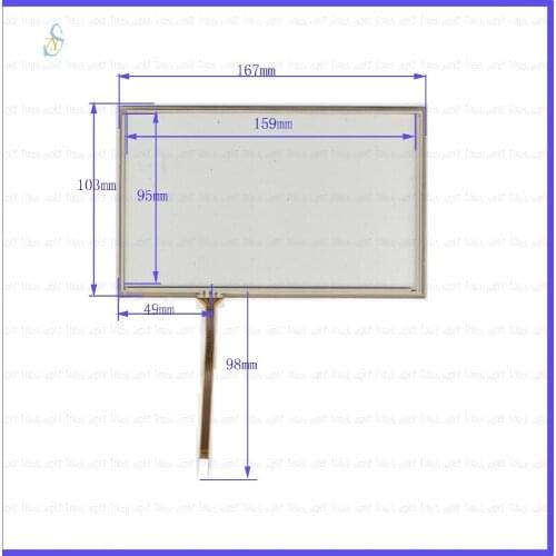 ZhiYuSun 167mm*103mm 170720 7inch 4-wire resistive touch panel for Car DVD, 167*103 GPS Navigator screen