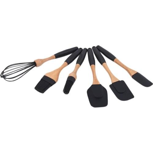 6/7PCS Silicone Kitchenware Non-stick Cookware Cooking Tool Spatula Ladle Egg Beaters Shovel Spoon Soup Kitchen Utensils Set
