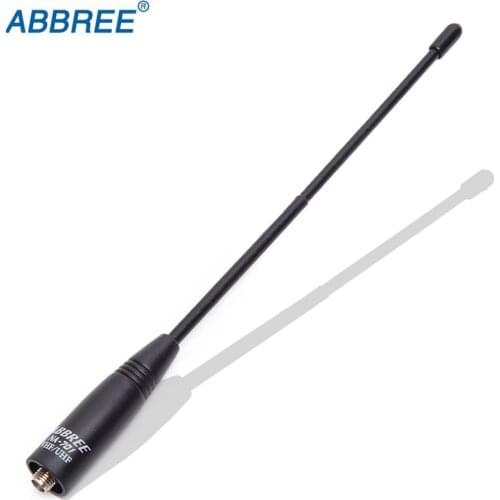 ABBREE NA-701 SMA-Female Dual Band VHF/UHF 144/430MHz High Gain Soft Whip Antenna for Baofeng UV-5R BF-888S UV-82 Walkie Talkie