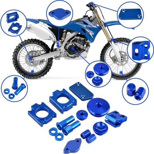 For Yamaha YZ250F YZ450F YZ 250F 450F 14-2017 Motorcycle Pit Bike Accessories Brake Reservoir Cover Engine Timing Cap Axle Block