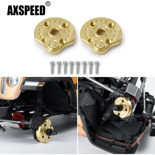 AXSPEED Brass Portal Steering Knuckle Cup Housing Counterweight for Axial SCX10 III AXI03007 1/10 RC Crawler Car Axle Parts