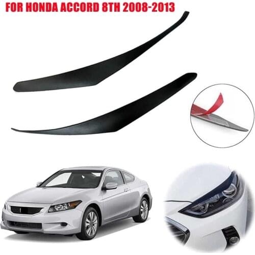For Honda Accord 8th Car Front Headlight Lamp Eyebrows Eyelids Moulding Cover Trims Stickers 2008 2009 2010 2011 2012 2013