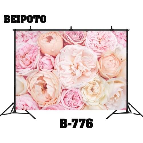 Pink rose flower photography backdrops birthday party banner wedding decoration girl portrait background Valentines photo booth