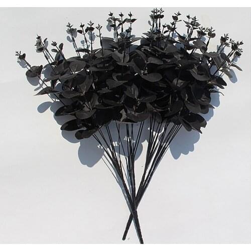 Artificial Plants Eucalyptus Silk 1pcs Home Decoration Black 62cm Decor Wedding Simulation Fake