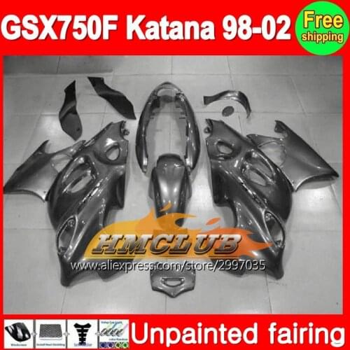 Body Unpainted Full Fairing Kit For SUZUKI GSX750F Katana GSX 750F GSXF750 98 99 00 01 02 1998 1999 2000 2001 2002 Fairing
