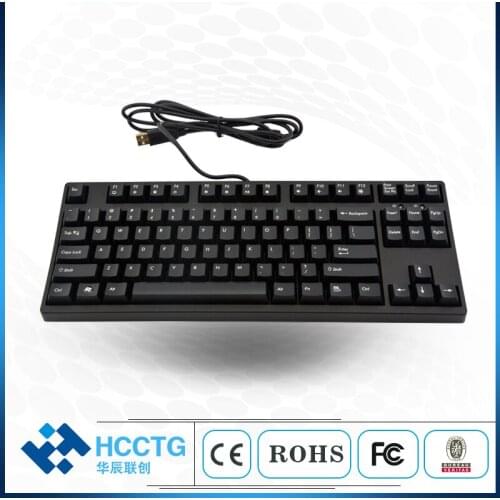 87 keys Mechanical keyboard PBT keycaps Cherry Red Switches White Backlight