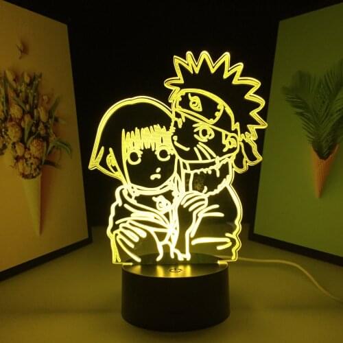 Cute Anime Figure 3D Night Light for Child Bedroom Decoratio Birthday Gift Nightlight Manga Acrylic LED Table Lamp