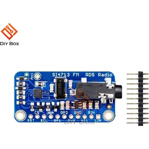 SI4713 Stereo FM Transmitter Module Digital Wireless Radio Regulator Interface LED Indication 2 Channel Input Board with Needle