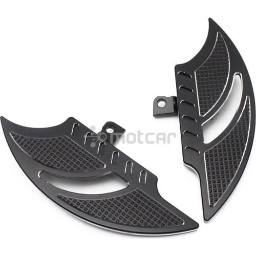 Motorcycle Black Foot Pegs Passenger Rear Floorboard For Harley Touring Electra Glide Road King Sportster 883 1200 XL Dyna