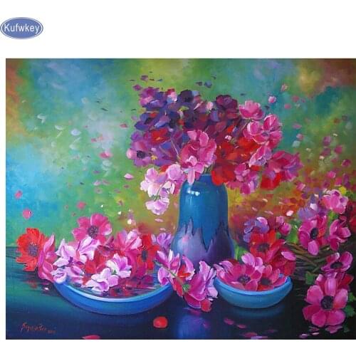 DIY,Diamond Painting"red flower"full Diamond Embroidery sale,Cross Stitch,Needlework,Diamond Mosaic Picture of rhinestones,decor