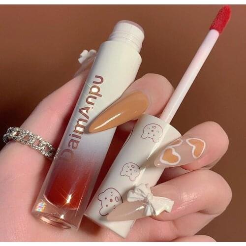 New Lip Gloss Matte Long Lasting Lipstick Moisturizing Smooth Lip Glaze Women Beauty Makeup Cosmetics Maquillaje TSLM1