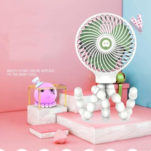 Rechargable Creative Octopus Mini Fan Cooler Handheld USB Electric Mini Hand Portable Fan Table 3 Gears Phone Holder Fan