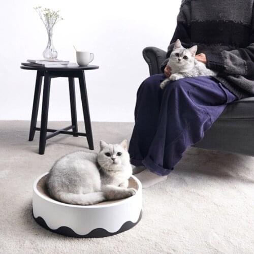 Lovely Corrugated Paper Cat Bed House Cat Bed Winter Pet Puppy Dog Nest Summer Winter Round Cat Scratch Board Dog Home Mats