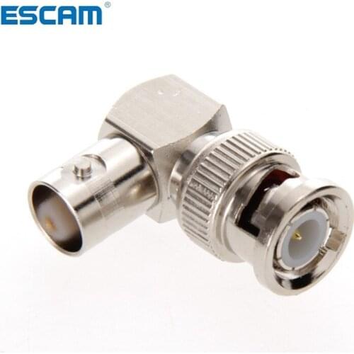 Pro Electrical Accessories BNC Male to BNC Female Jack in Series Right Angle RF Adapter Connector CCTV Terminals