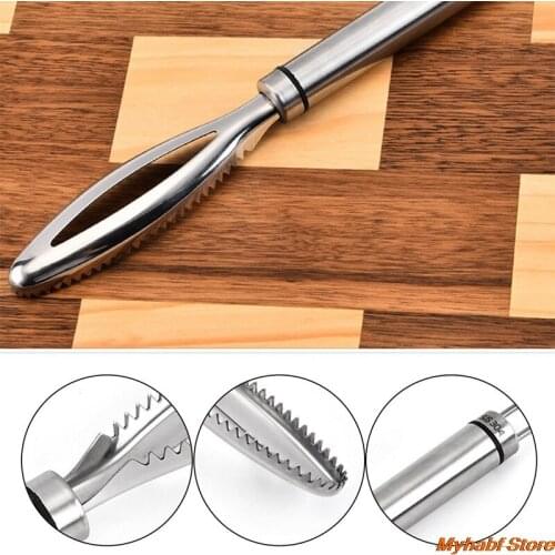 Fish Scale Scraper Stainless Steel Fish Scale Scraping Graters Handheld Fish Skin Remover Peeler Scraper Cleaner Kitchen Tools