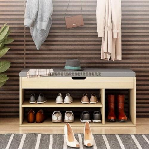Shoe Changing Stool Household Doorstep Shoe Rack Stool Integrated Storage Stool