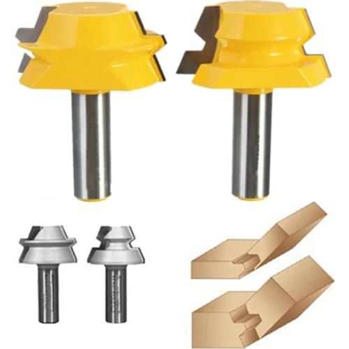 High Quality 2pcs Professional Rail Stile Router Bit 1/2 inch Shank Woodworking Chisel Cutter