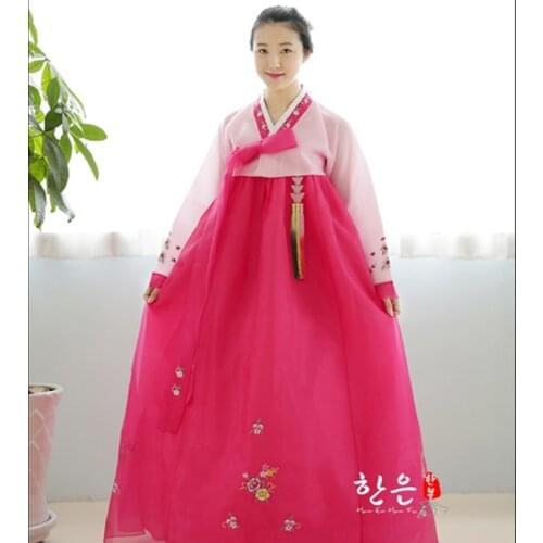 Womens/Girl/Child Korean Hanbok Dress Costume Ethnic Dance Traditional Long Sleeve Cosplay Tailor-made Free Shipping
