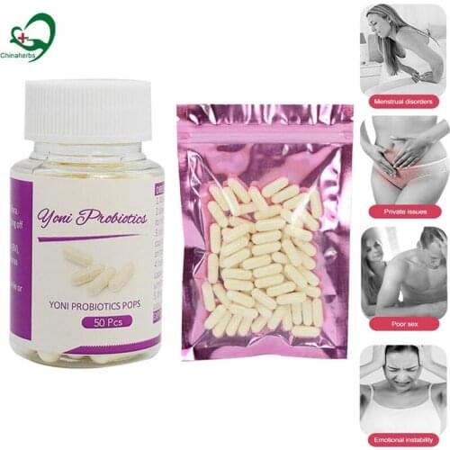 100 Pcs Vagina Tightening Suppositories Anti Bacterial Capsule Yoni Detox Pops Anti Odor Itching Dryness Pills Repair Probiotics