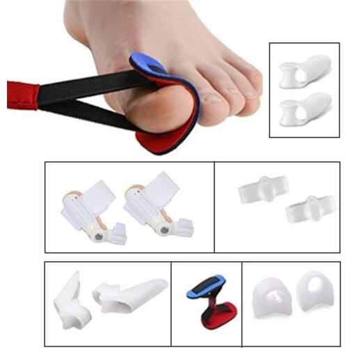 11/8/7Pcs Corrector Gel Pad Stretcher Guard Toe Separator Nylon Hallux Valgus Protector Orthopedic Straightener Foot Care Tool