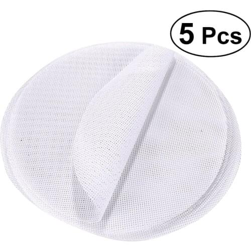 5 Pcs Reusable Kitchen Silicone Steamer Mesh Non-stick Pad Round Shape Dumplings Mat Steamed Buns Baking Pastry Dim Sum Mesh