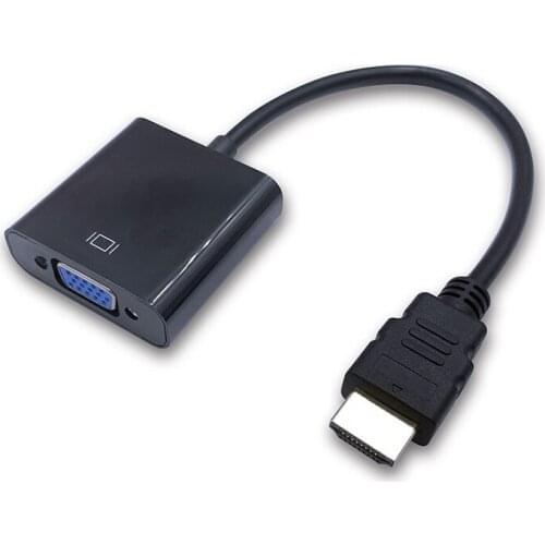 2020 1080P HDMI To VGA Adapter Audio Cables Converter Male Tso Female HD For PC Laptop TV Box Projector Cable