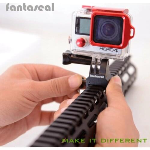 Fantaseal Picatinny Gun Rail Mount Airsoft Gun Monut Adapter for GoPro 8 7 6 5 SJCAM Xiaomi Yi Sony Action Camera Gun Adapter