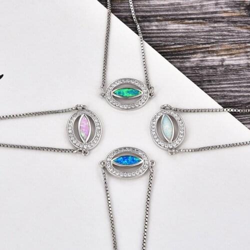 KAMAF and match oval geometry opal adjustable bracelet jewelry discovery