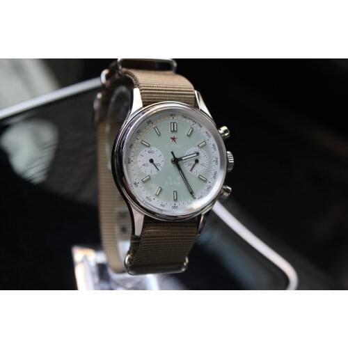 1963 Watch Pilot 40mm Mechanical Bronze Watches Sapphire Mirror Personality Multi-function Display Air Force Gunmetal Men Clock