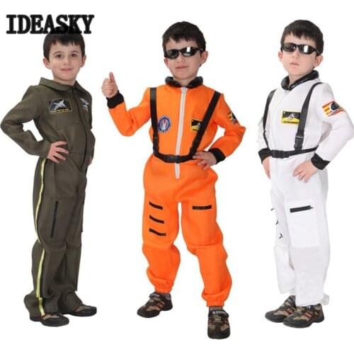 Kids Boys Special Forces Policeman Pilot costumes Halloween Cosplays for Children Purim Stage performance Carnival fancy dress