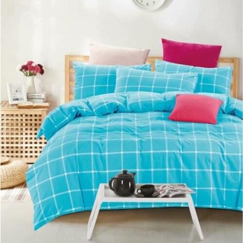 Childrens washed cotton mattress protective cover simple lattice pattern bed sheet color striped bed sheet quilt cotton bedding