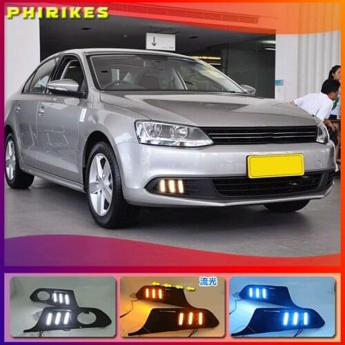 For Volkswagen VW Jetta Sagitar MK6 2012 2013 2014 car styling driving LED DRL Daytime Running Light Daylight