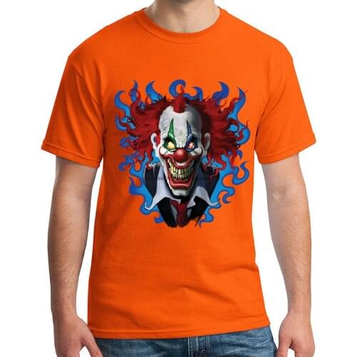 Joker Clown Adults T-shirt Crazy Evil Psycho Jester Tee for Men - 1510C