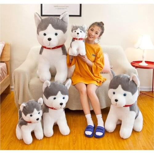 Husky Dog Simulation Doll Dog Stuffed Toy Plush Stuffed Animal Simulation Toys