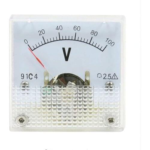 45x45mm Square Panel DC Voltage Volt Analog Gauge Meter Voltmeter for Circuit Testing 5V 10V 15V 20V 30V 50V 100V 150V 3V 250V