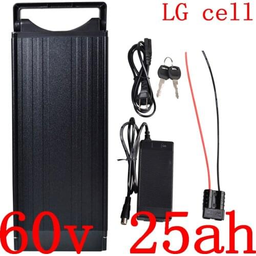 60V Rear Rack Lithium battery use LG cell 60V 13Ah 17Ah 20Ah 25Ah Electric Bicycle Battery 60V 1500W 2000W 2500W Ebike battery