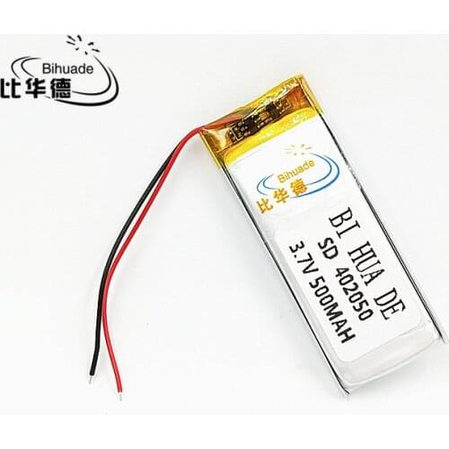Lithium polymer battery 3.7V 402050 042050 500mAh Replacement 382250P Mp3 Mp4 Mp5 DIY X19