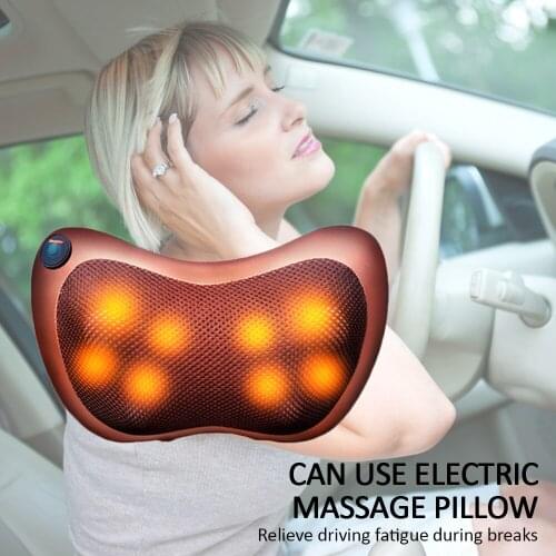 Multi-Functional Neck Cushions Massager Relaxation Massage Hot Compress Body for Car and Home Constant Temperature Heating