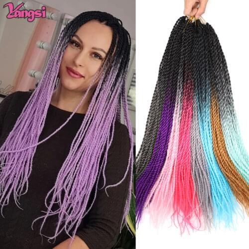Full Star Ombre Senegalese Twist Hair Color Crochet Braids 22 inch 20 Roots/pack Synthetic Braiding Hair for Black Women