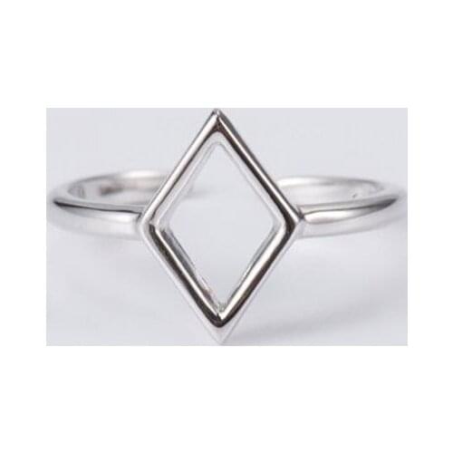 Hot Sale Geometric Adjustable Finger Rings For Women Girls Engagement Korean Real 925 Sterling Silver Open Ring Weddig Gifts