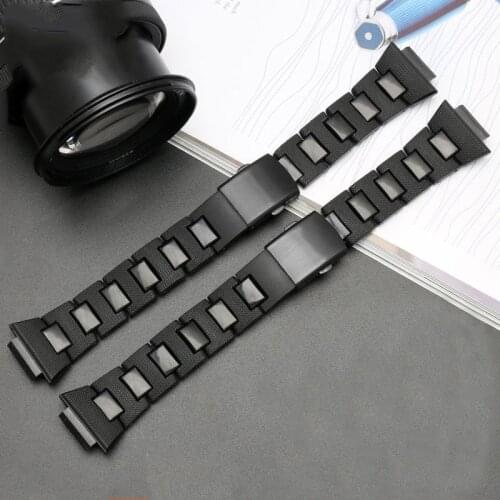Black Plastic Strap for Casio G-SHOCK DW-5600 DW6900 DW9600 GW-M5610 Folding Buckle 16mm Men Replacement Bracelet Watch Band