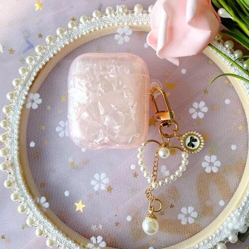 Luxury Pearl Shell Glossy Case for Apple Airpods 1 2 Case for AirPods Pro Case TWS Bluetooth Earphone Accessories Headphone Box