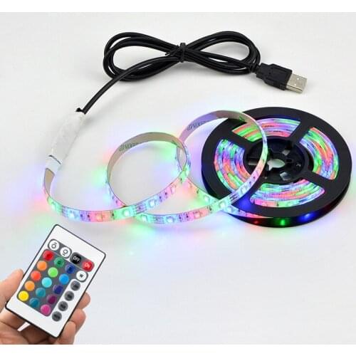 2835 RGB Strip Light Not Waterproof 30LED TV Background Lighting USB DC5V 1M 2M 3M DIY Flexible LED Light Cristmas Decoration