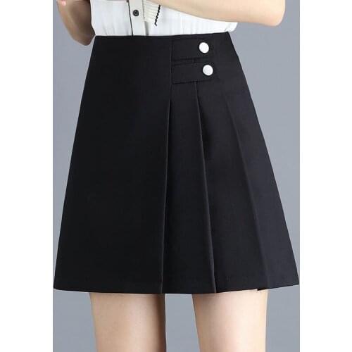 2021 Summer Spring Women High Waisted Swet Cute Pleated Mini Skirt , Preppy Style Ladies 4xl Skirts
